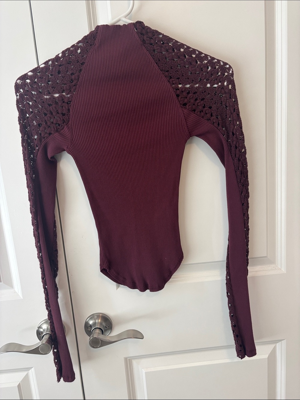 Free People Clementine Top Burgundy XS